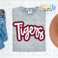 Tigers  - maroon and white PNG - sublimation design - Digital Download
