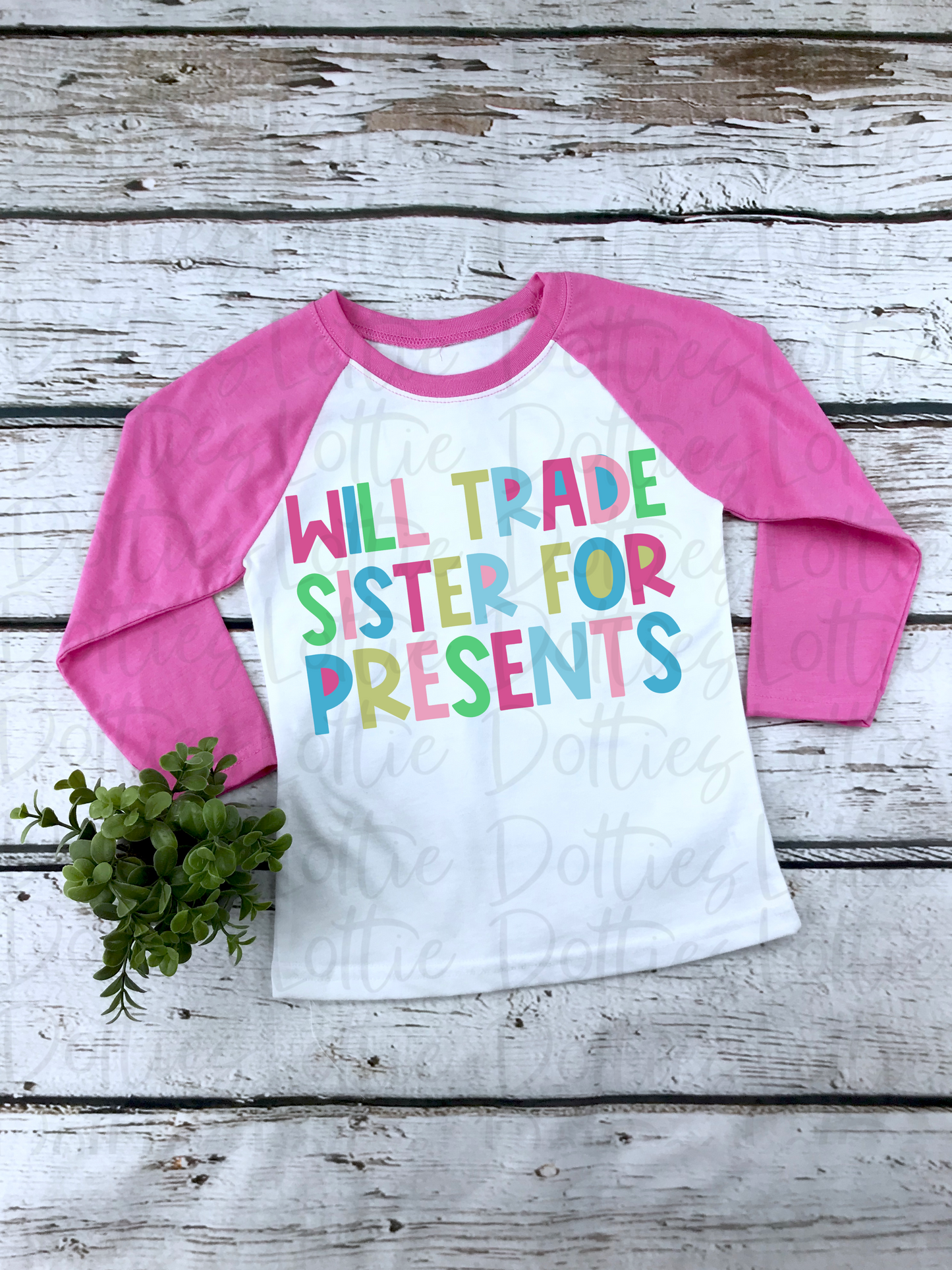 Will Trade Sister - Pink Png - Christmas Sublimation Design- Digital Download