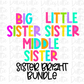 Bright Sister Bundle  PNG - Sister Design - Digital Download -Pastel