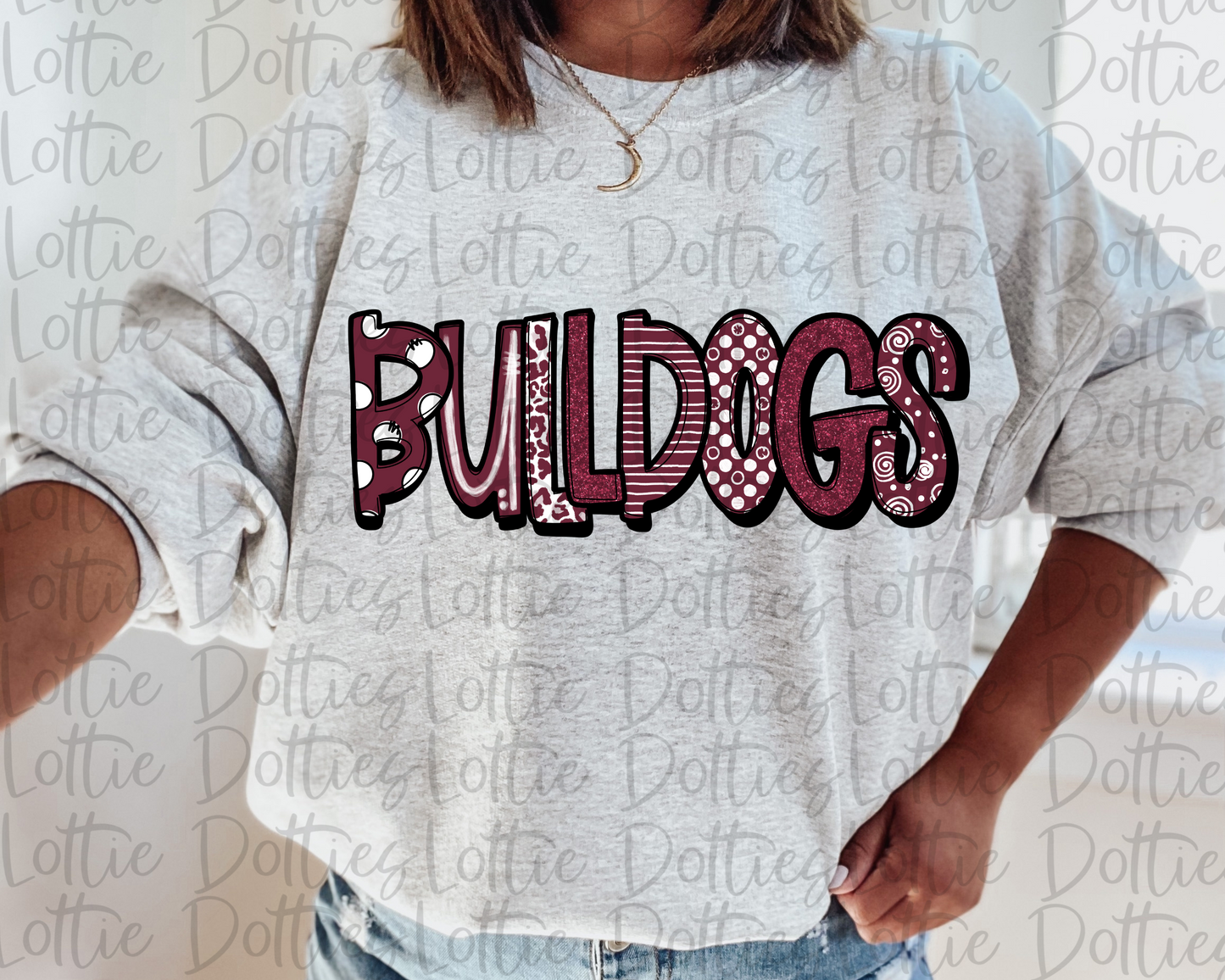 Bulldogs -  PNG - Bulldogs Sublimation Design - Digital Download - Maroon