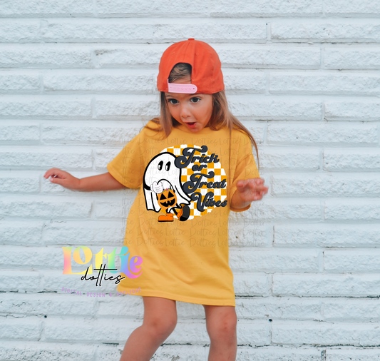 Trick or Treat Vibes Orange PNG- Halloween Design Sublimation - Digital Download