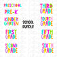 Bright Grade Bundle PNG - Back To School - Sublimation - Digital Download