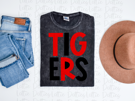 Tigers PNG - sublimation design - Digital Download -Red and Black