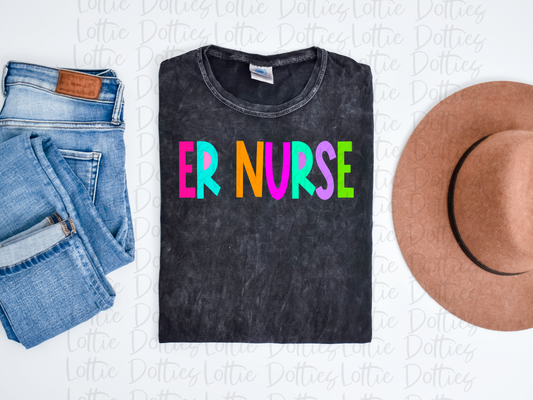 ER Nurse PNG - Nurse sublimation design - Digital Download - Bright Filled