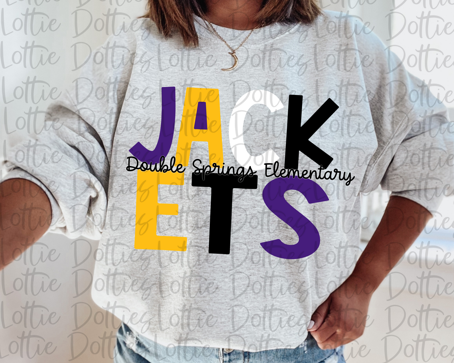 Jacket Double Spring Elementary School PNG - Digital Download - Purple, Gold and Black