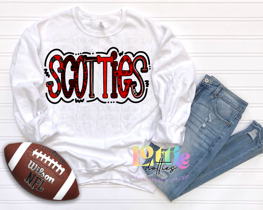 Scotties - PNG - Scotties - Sublimation - Digital Download - Red and Black
