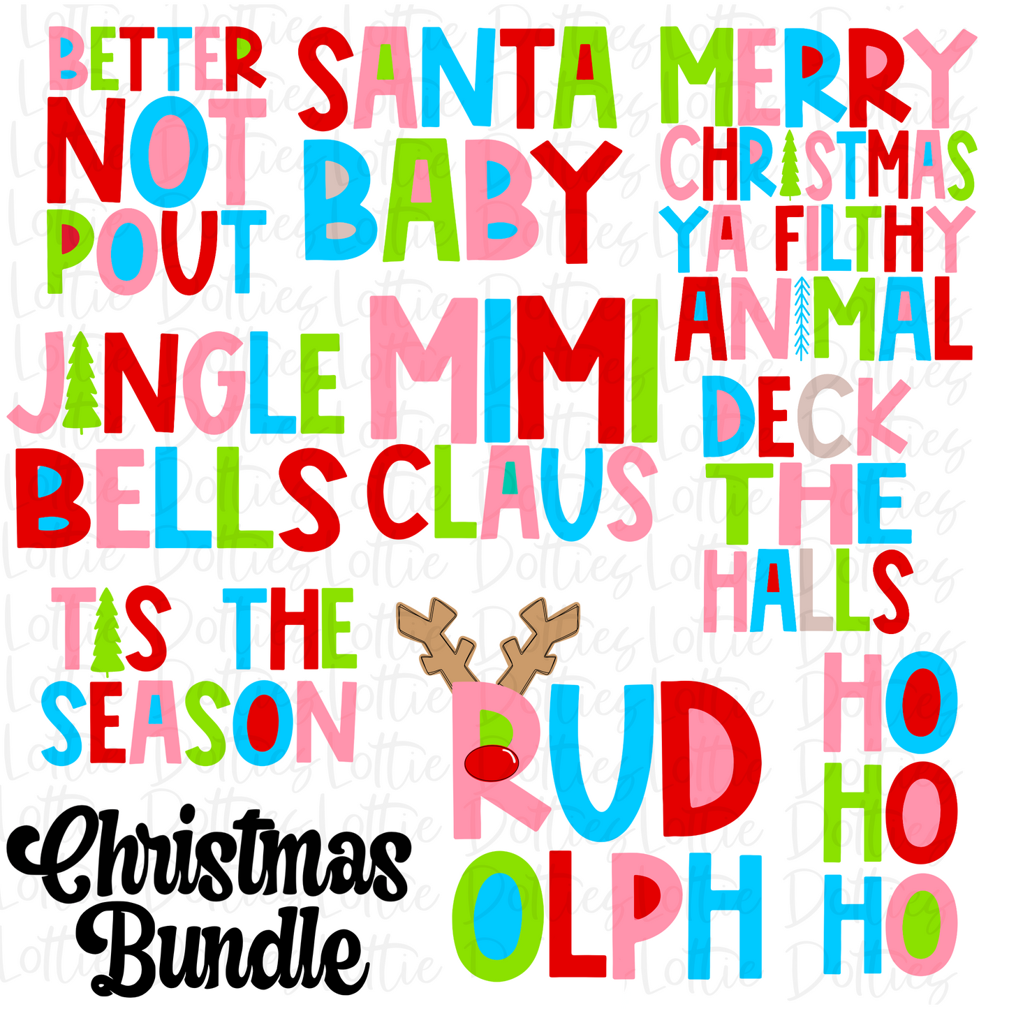 Christmas Bundle 2 PNG - Christmas Sublimation - Digital Download Whimsical