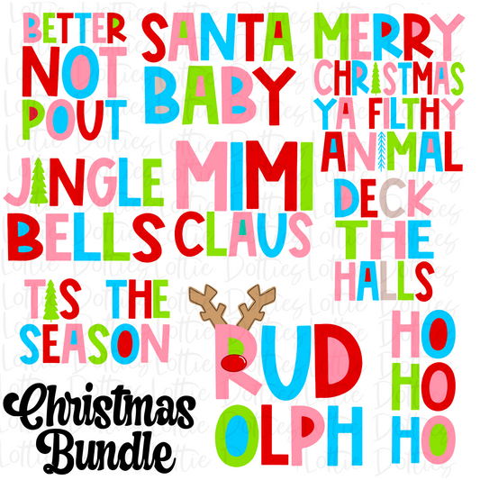 Christmas Bundle 2 PNG - Christmas Sublimation - Digital Download Whimsical