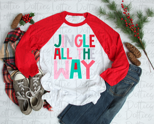 Jingle All the Way Mint Png - Christmas Sublimation Design- Digital Download