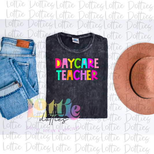 Daycare Teacher PNG  -  Daycare Teacher Sublimation - Digital Download - Bright Filled
