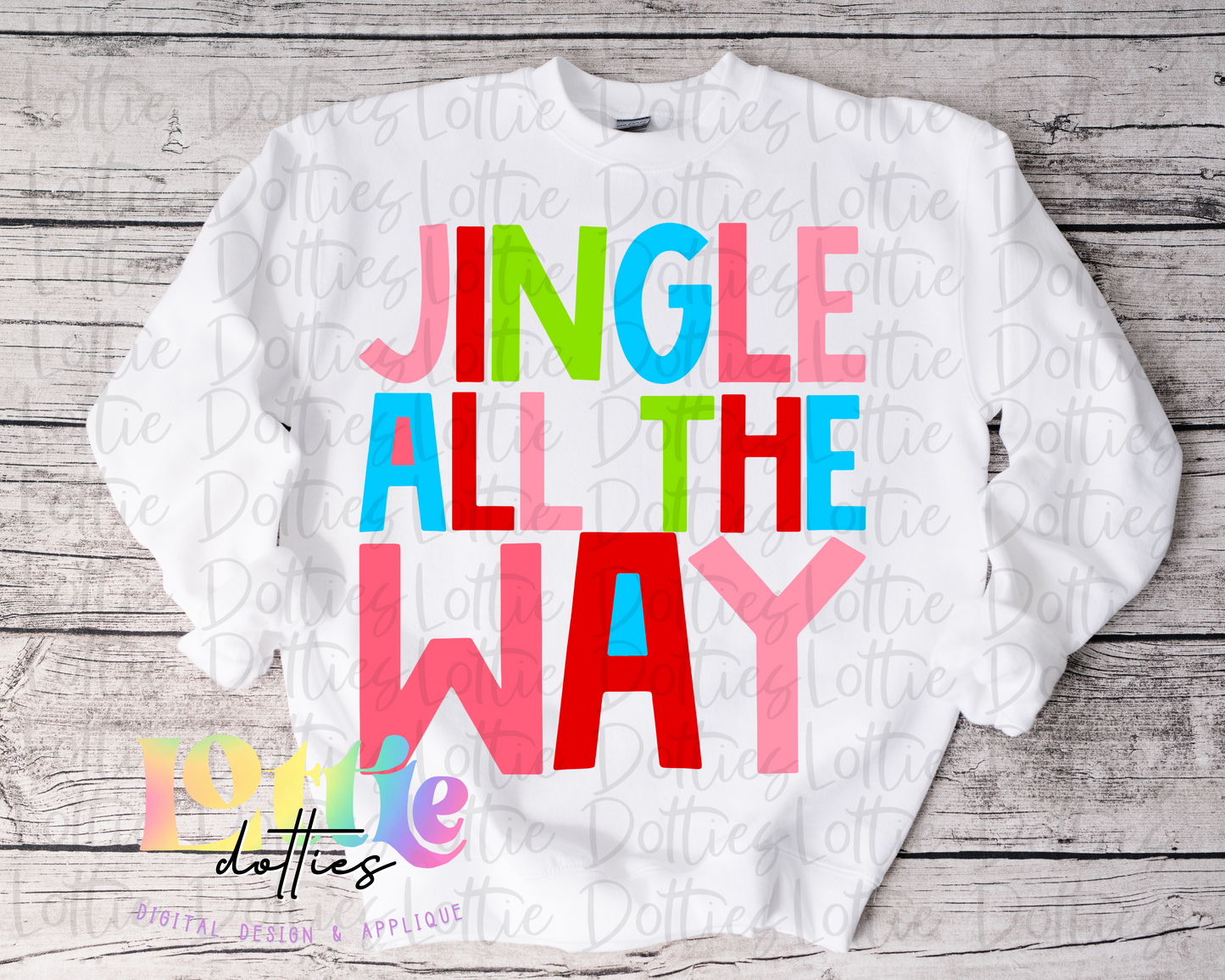 Jingle All the Way Whimsical Png - Christmas Sublimation Design- Digital Download