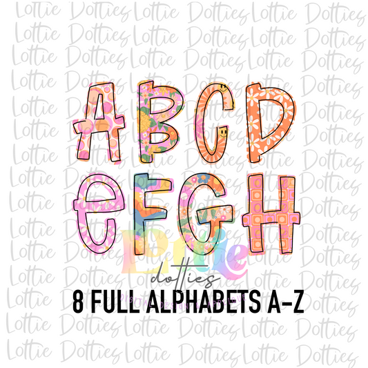 Stay Groovy Alpha - Alpha Pack - Alphabet Clipart - Instant Download  - Alpha Pack