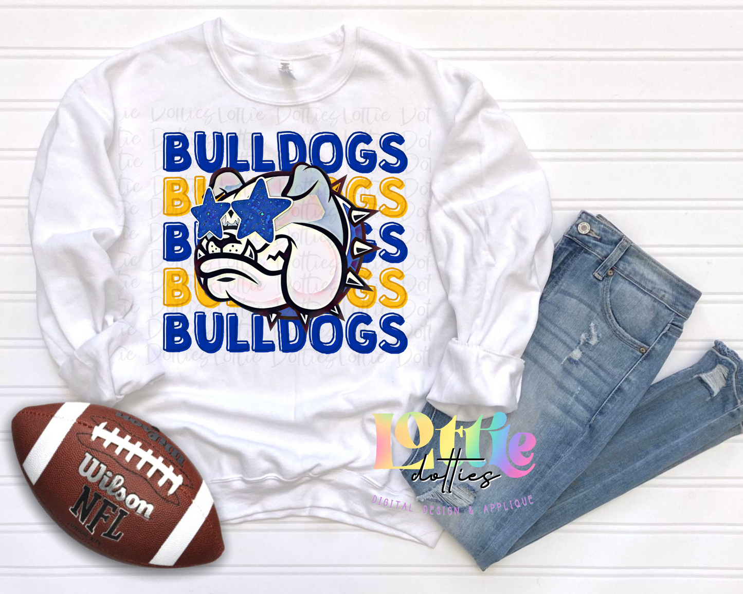 Bulldogs  Png - Bulldogs Sublimation design - Digital Download - Royal and Gold