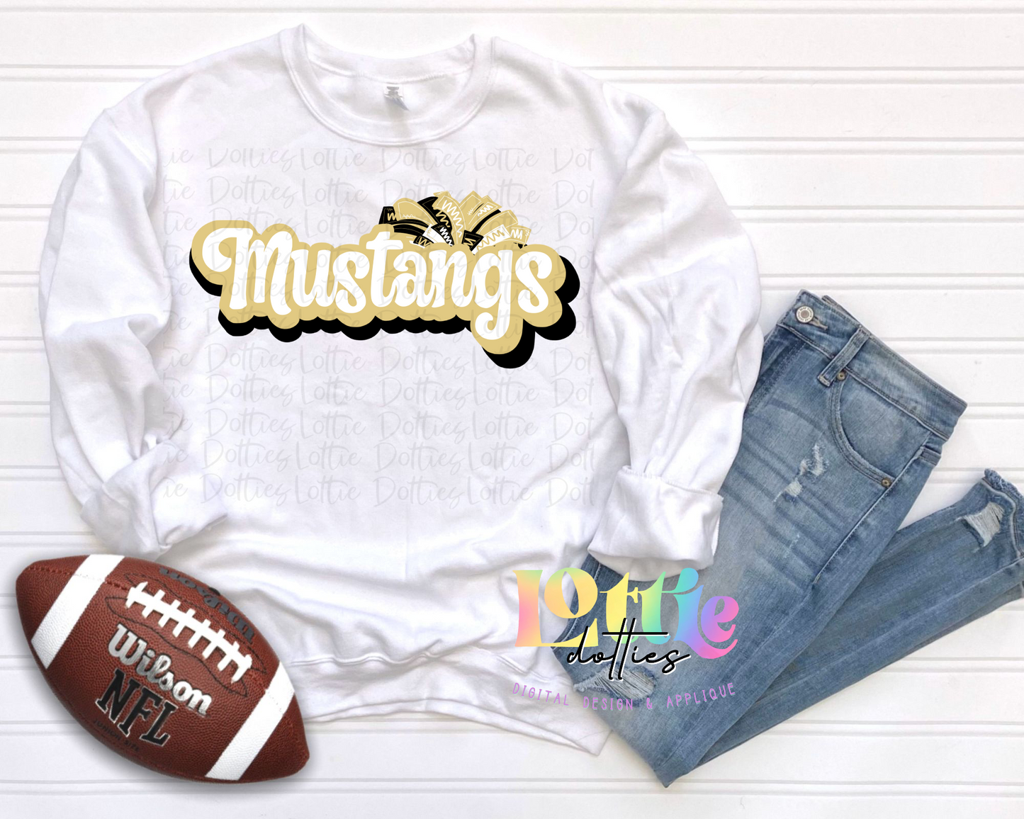 Mustangs PNG - Mustangs sublimation design - Digital Download Vegas Gold and Black