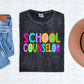 School Counselor PNG - Counselor Sublimation - Digital Download -Bright Filled