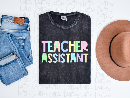 Teacher Assistant  PNG  - Teacher Assistant  Sublimation - Digital Download - Bright Filled