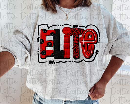 Elite PNG - Elites -  sublimation design - Digital Download - Black and Red
