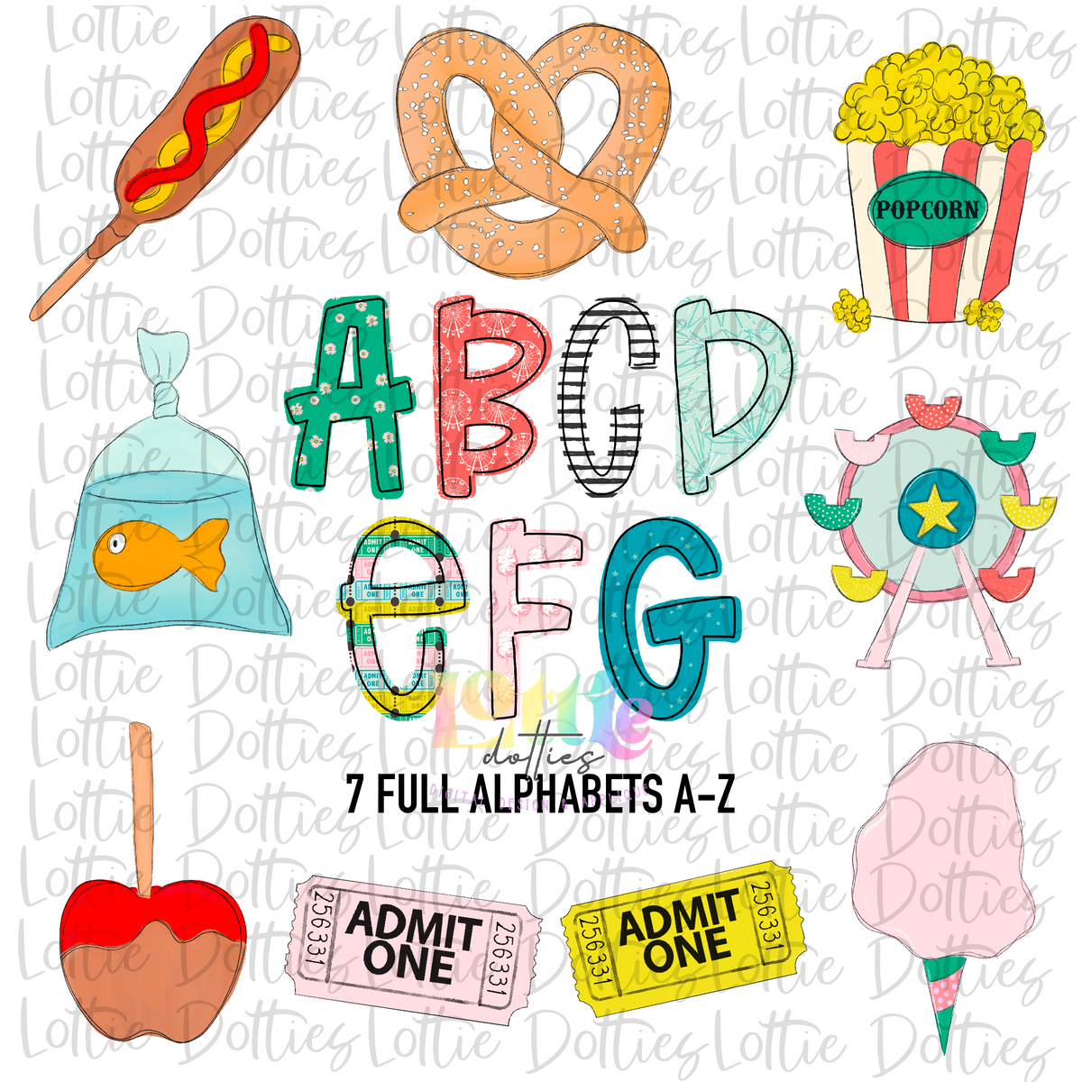 State Fair Alpha - Alpha Pack - Alphabet Clipart - Instant Download ...
