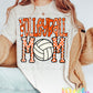 Volleyball Mom  PNG - Volleyball Sublimation - Digital Download - Orange and White