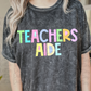 Teacher Aide - PNG - Back To School - Sublimation - Digital Download - Pastel Filled