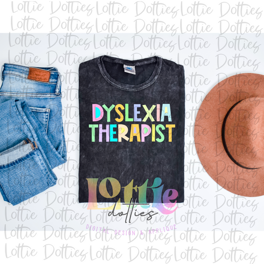 Dyslexia Therapist Png - Pastel Sublimation - Digital Download