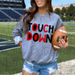 Touchdown Png - Football Sublimation Design- Digital Download - Red and Black