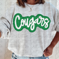 Cougars PNG - green and white sublimation design -  Digital Download