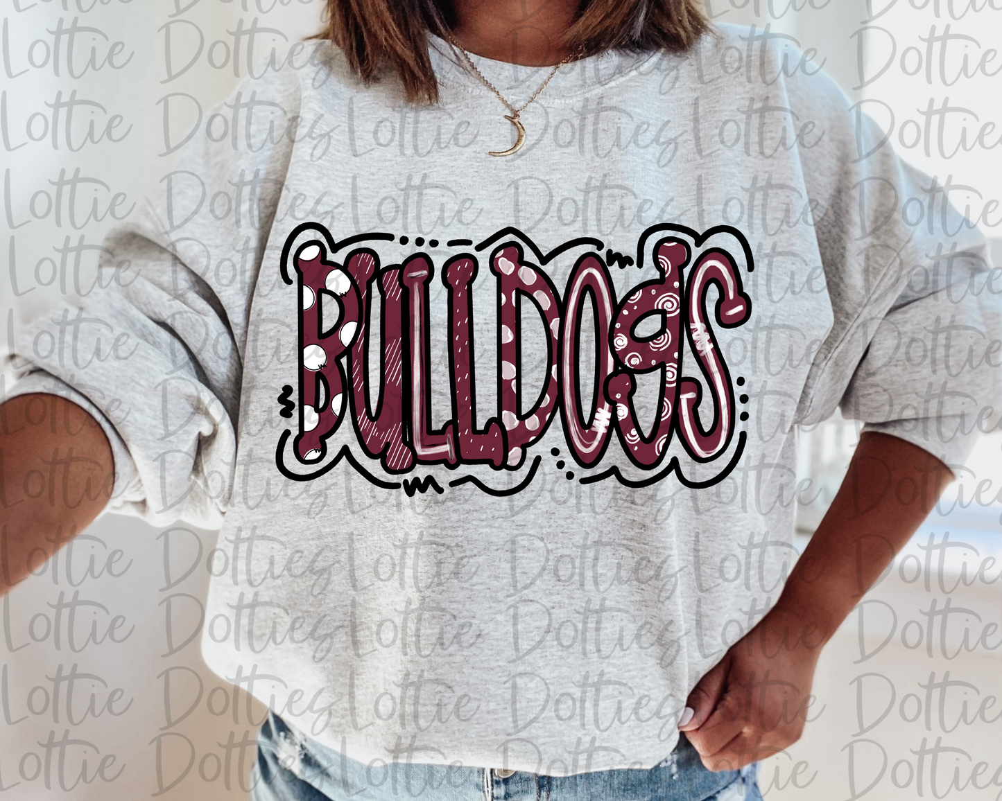 Bulldogs PNG - Bulldogs Sublimation Design - Digital Download - Maroon and White