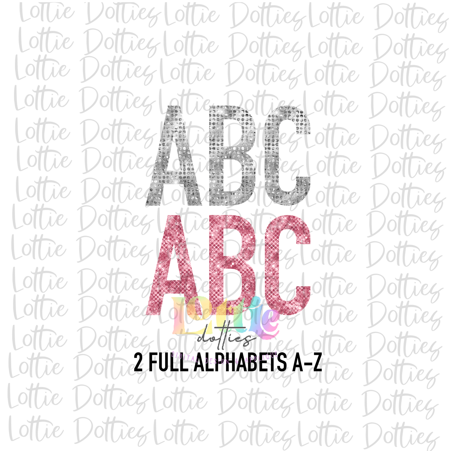 Pink & Silver Spirit Alpha - Alpha Pack - Alphabet Clipart - Instant Download