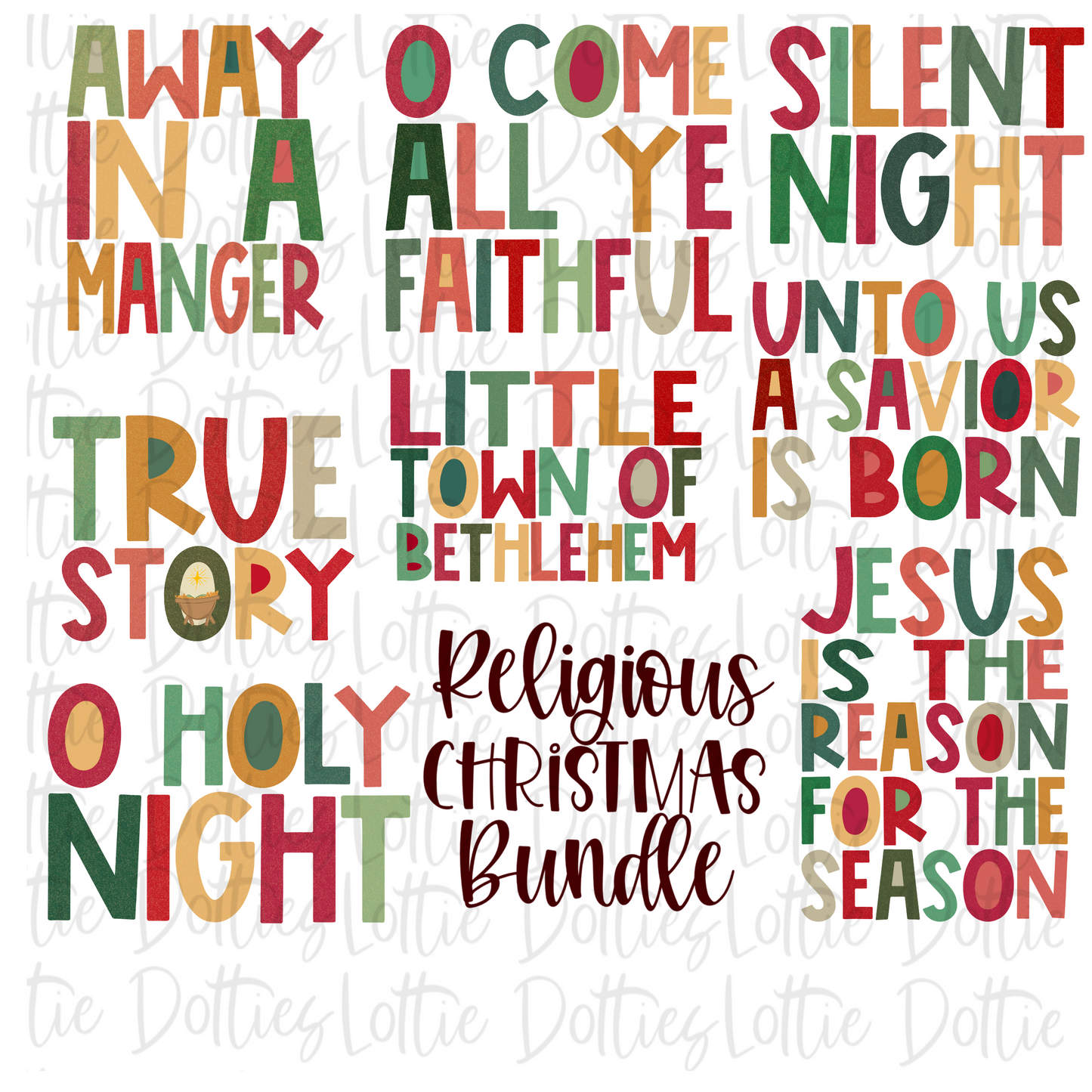 Religious Christmas Bundle Png - Christmas Sublimation Design- Digital Download