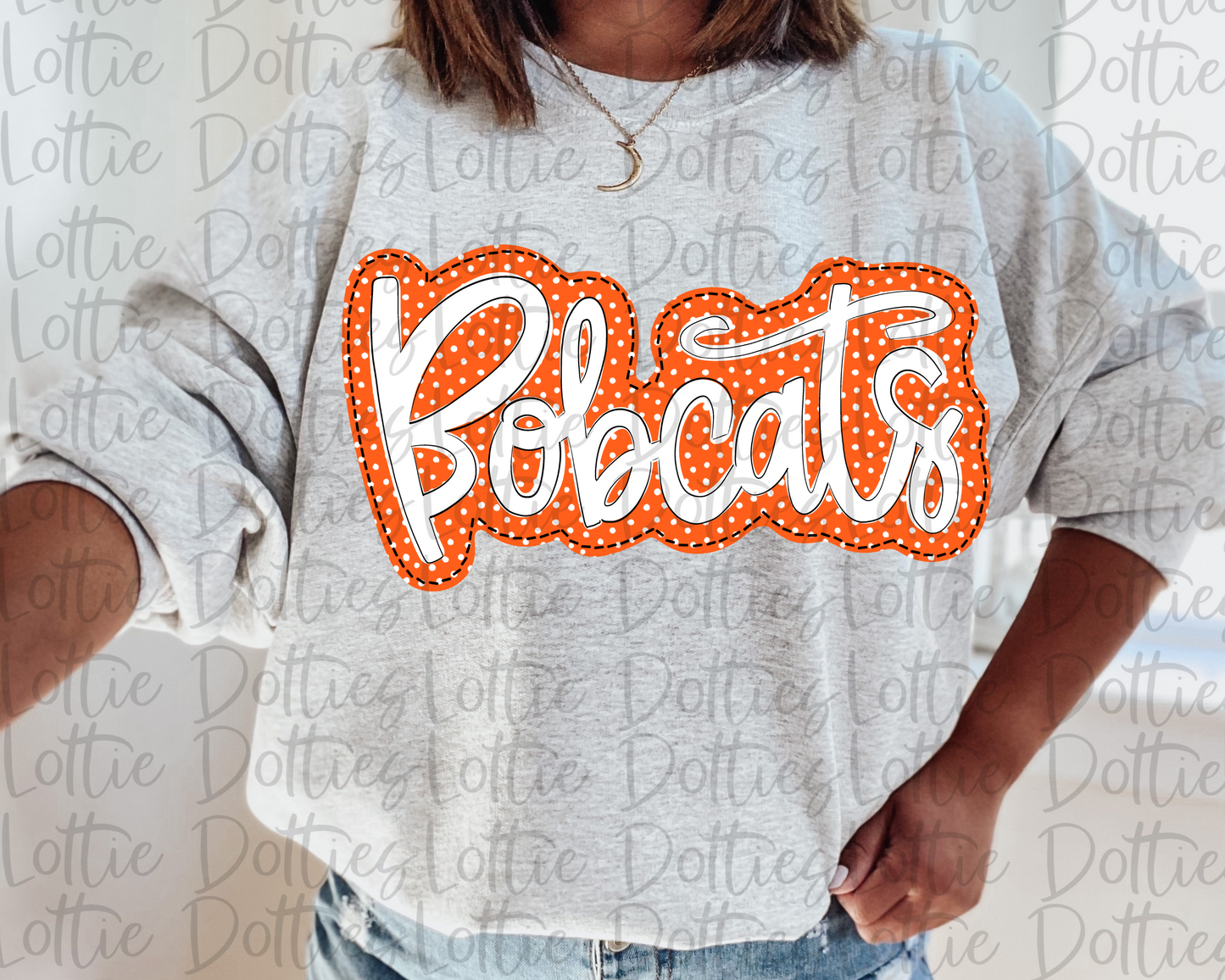 Bobcats PNG - Bobcats  sublimation design -  Digital Download - Orange and White