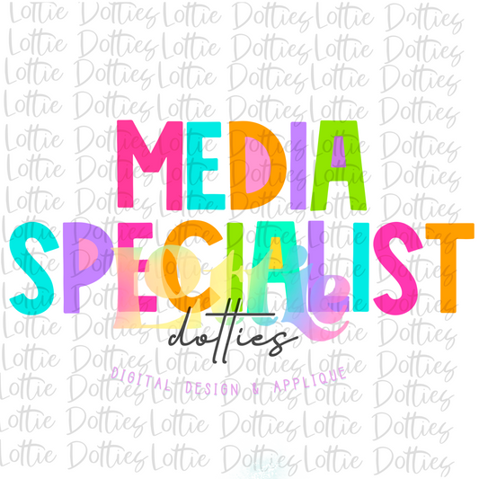 Media Specialist PNG - Media Specialist Sublimation - Digital Downlown