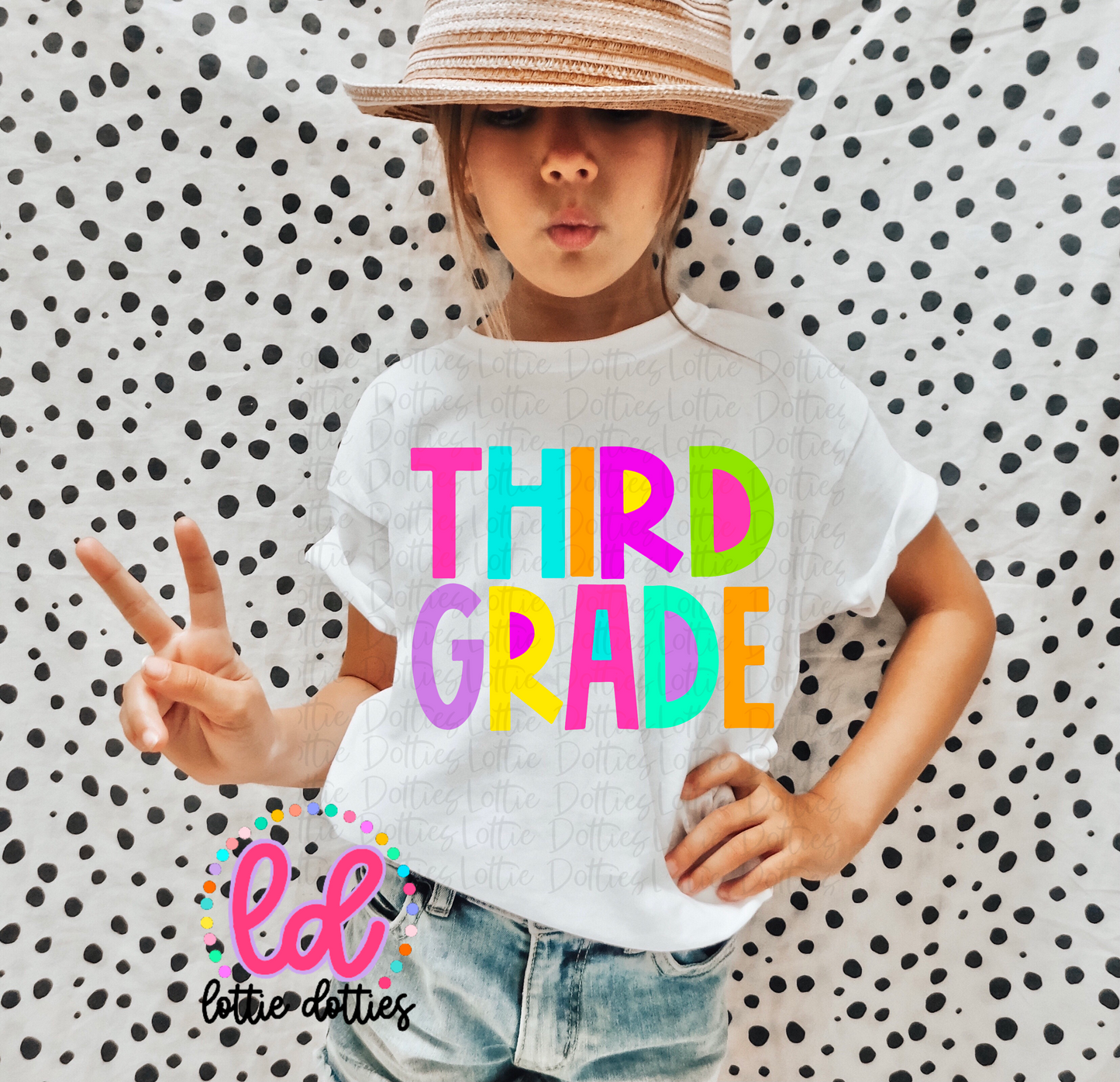 Third Grade PNG - Back To School - Sublimation - Digital Download - Bright Filled