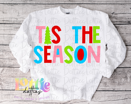 Tis the Season Whimsical Png - Christmas Sublimation Design- Digital Download