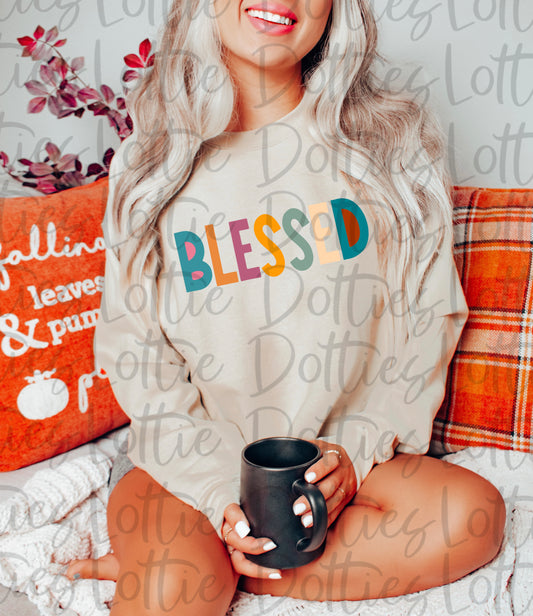 Blessed - PNG - Sublimation - Digital Download