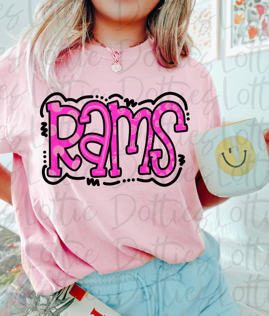 Rams PNG - Rams Sublimation design - Digital Download - PINK