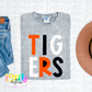 Tigers PNG -  Black Orange and White sublimation design - Digital Download