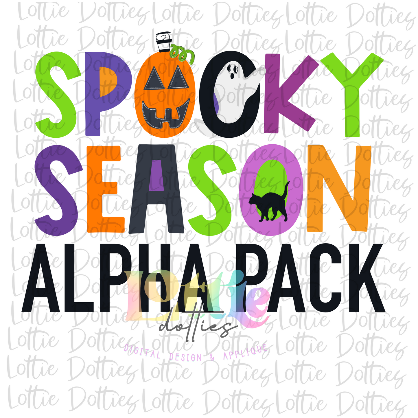 Spooky Season Alpha Png - Halloween Alpha Pack - Digital Download