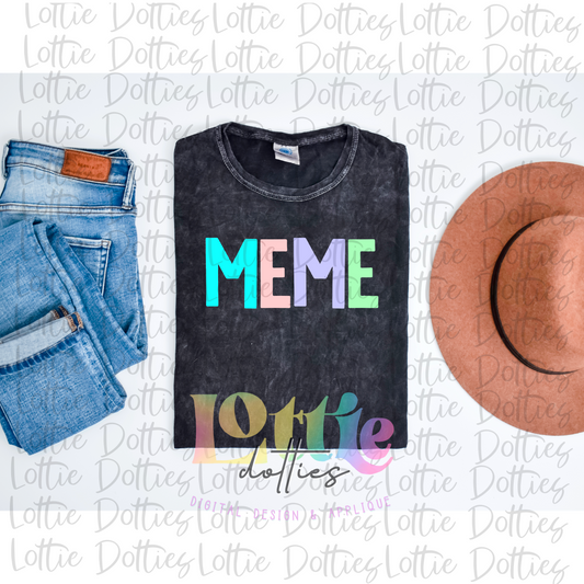 MEME Png - MEME Pastel Sublimation - Digital Download