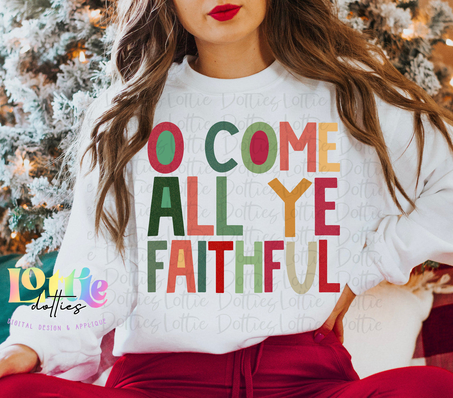 O Come All Ye Faithful Religious Png - Christmas Sublimation Design- Digital Download