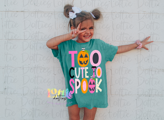 Too Cute to Spook - Pink and Orange Design Sublimation - Digital Download