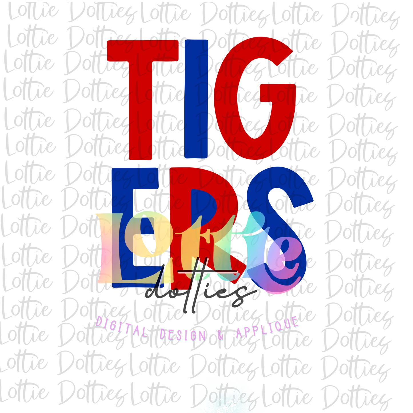 Tigers PNG - Tigers -  sublimation design - Digital Download - Red and Blue