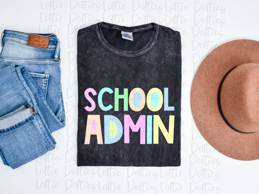 School Admin PNG - Back To School - Sublimation - Digital Download - Primary