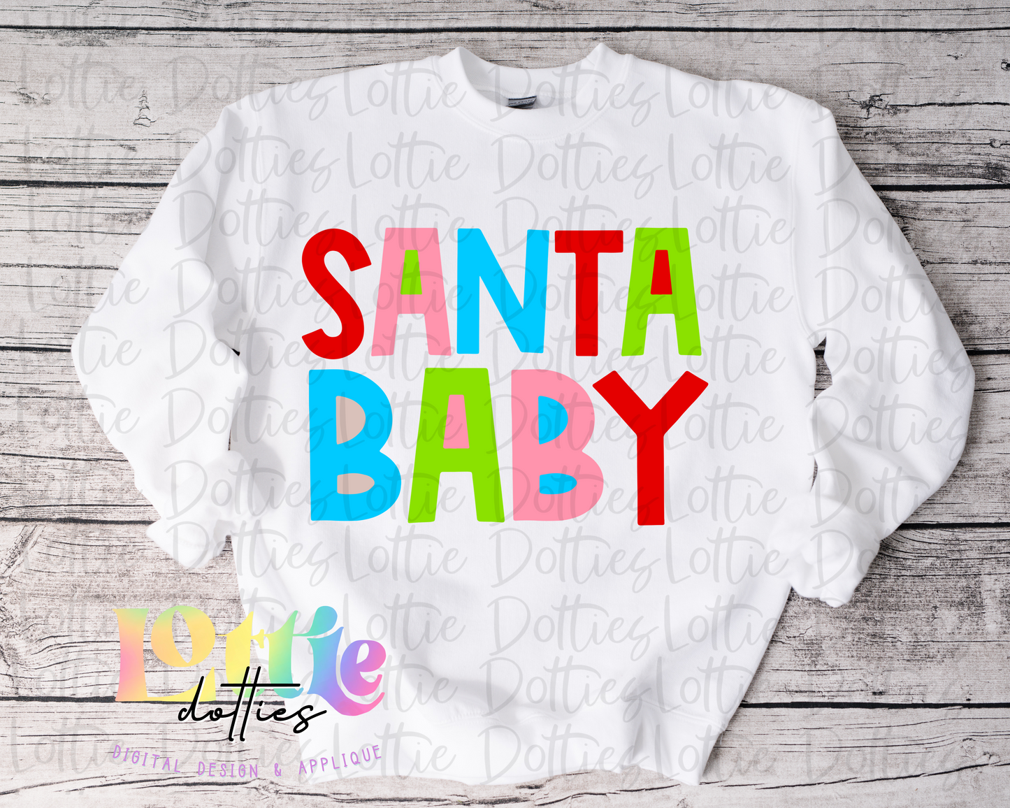 Santa Baby Whimsical Png - Christmas Sublimation Design- Digital Download