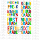 Primary Grade Bundle PNG - Back To School - Sublimation - Digital Download