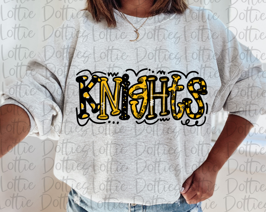 Knights PNG - Knights Sublimation design - Digital Download - Black and Gold
