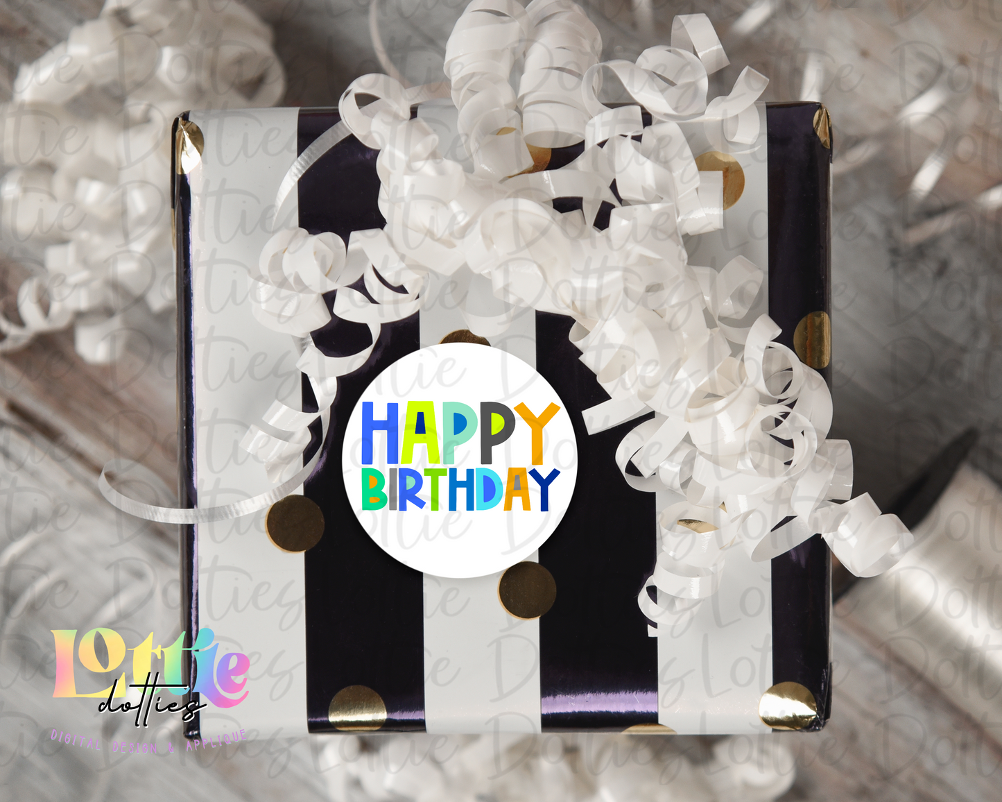 Happy Birthday Tag Png  -Instant Download - Digital Download