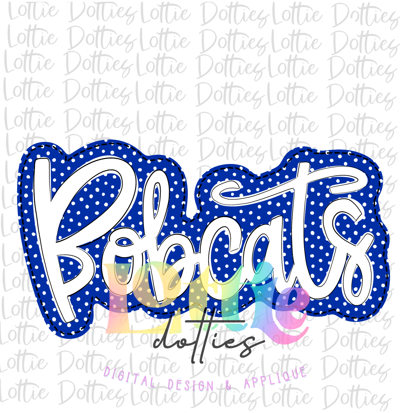 Bobcats PNG - Bobcats  sublimation design -  Digital Download - Royal and White