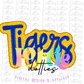 Tigers  - PNG - sublimation design - Digital Download -  Gold and Royal