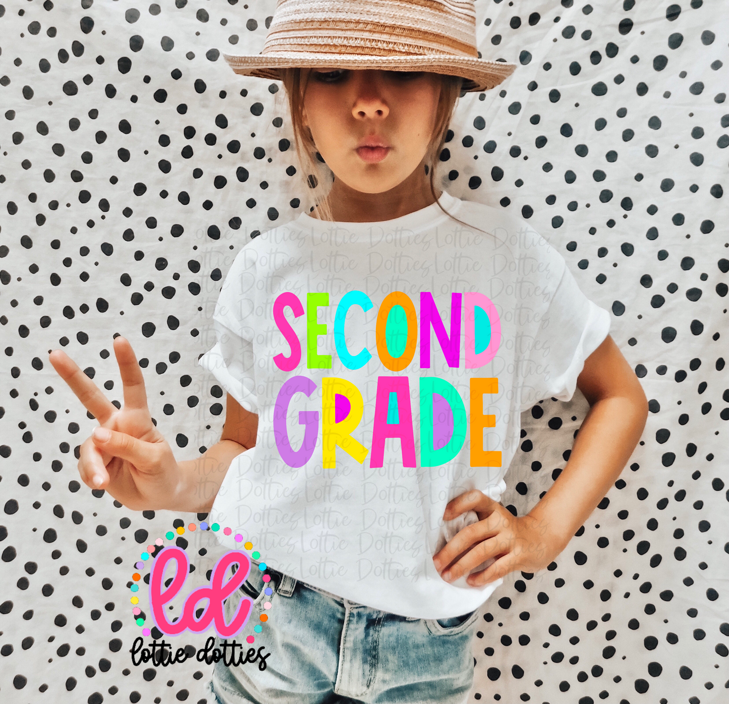 Second Grade PNG - Back To School - Sublimation - Digital Download - Bright Filled